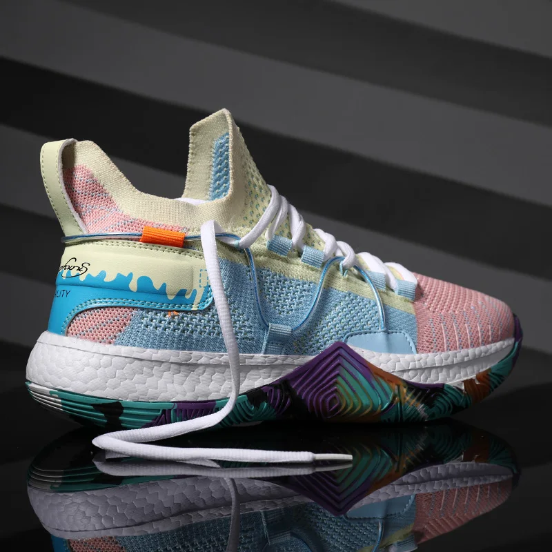 

Men Breathable Basketball Shoes Man's Shockproof High Top Sneakers Cushioning Sport Shoes Outdoor Training Ankle Boots