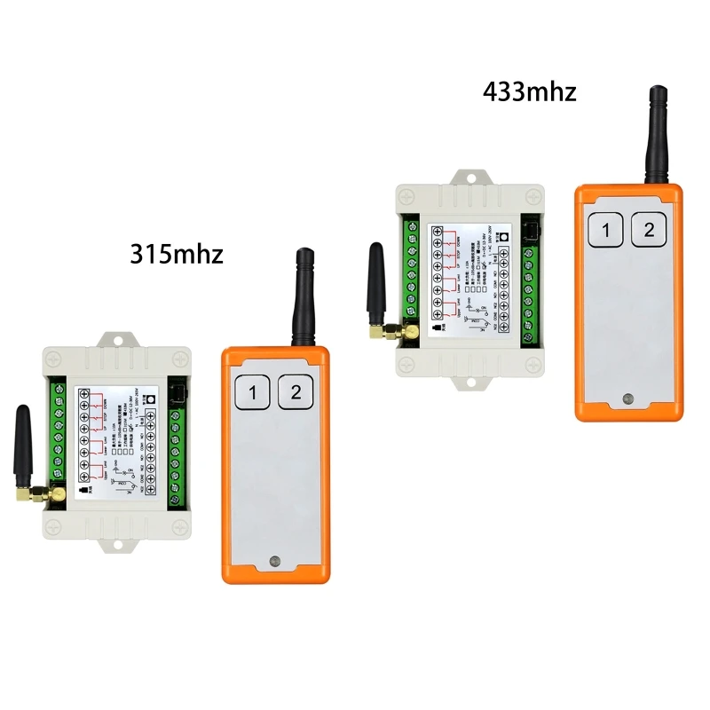 

Беспроводной Радиочастотный пульт дистанционного управления 315 МГц/433 МГц для водяного насоса 12-48 В 2-канальный универсальный релейный прие...
