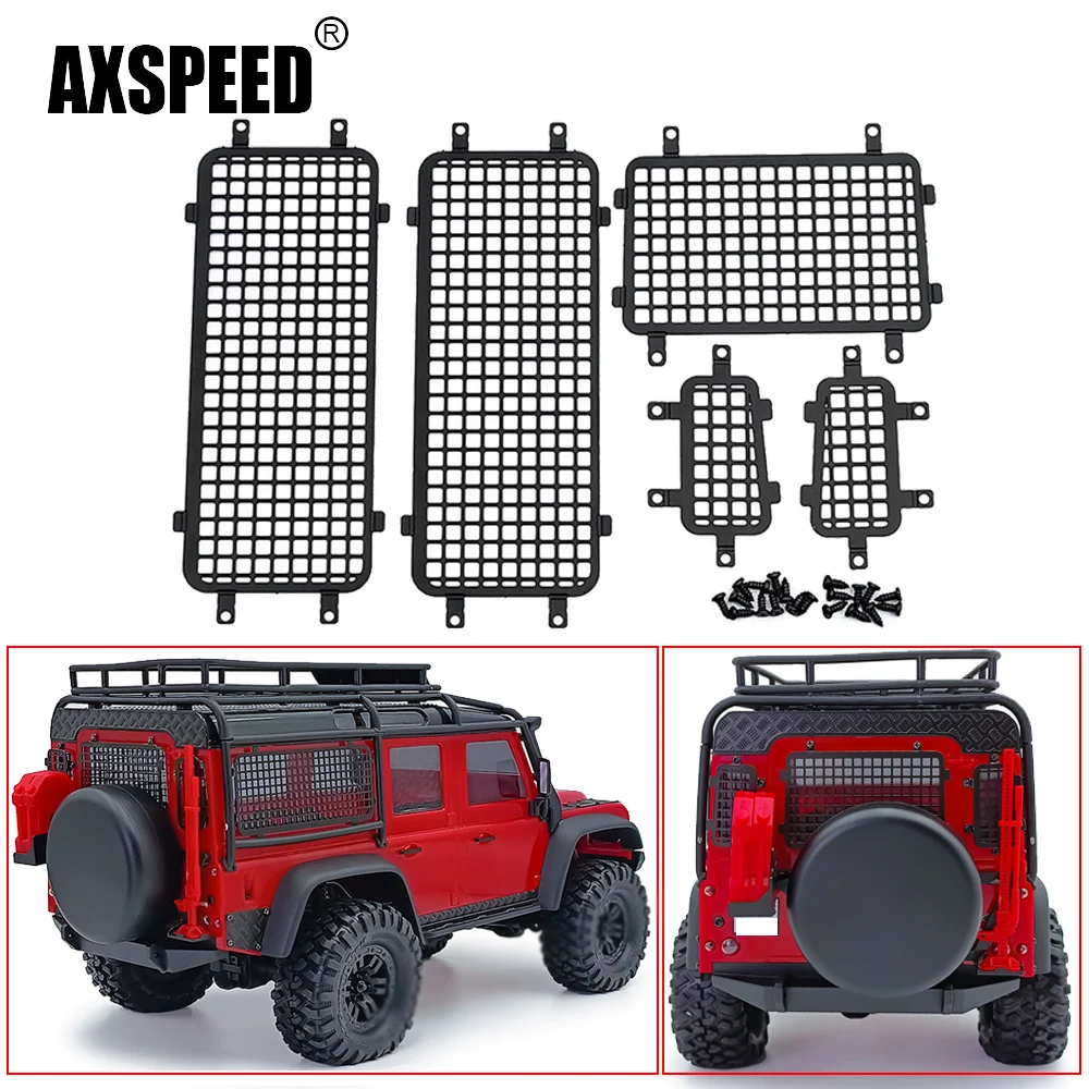 

Сетка защитная AXSPEED для окон, стереоскопическая сетка из нержавеющей стали для TRX4M Bronco Defender 1/18, деталь для обновленной модели автомобиля на г...