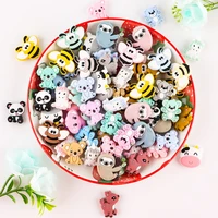 50100pcs animals silicone beads for jewelry making bulk to make bracelets diy pacifier chain accessories for jewelry beads