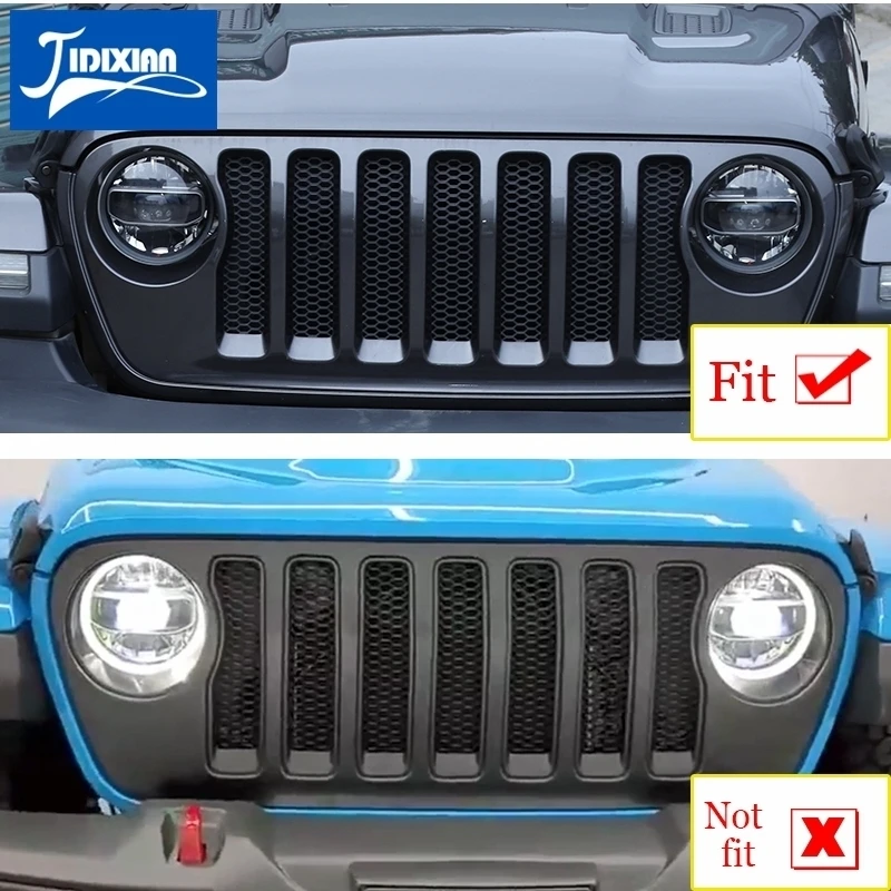 JIDIXIAN подходит для Jeep Wrangler JL Gladiator JT 2018 2019 2020 2021 2022 2023 внешняя сетчатая декоративная