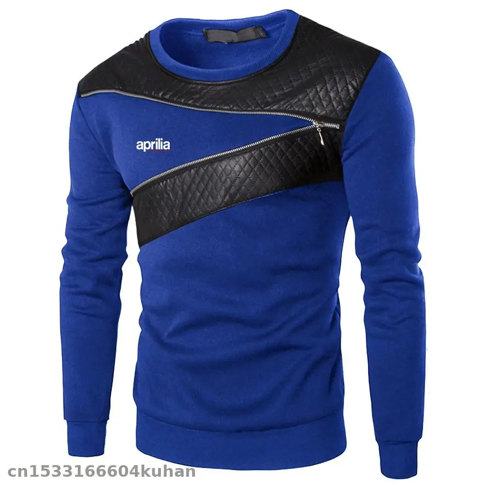 

2022 Motorcycle Cycling riding Fashion round neck for aprilia sweater men with zipper decoration coat Mens cortavientos ciclismo