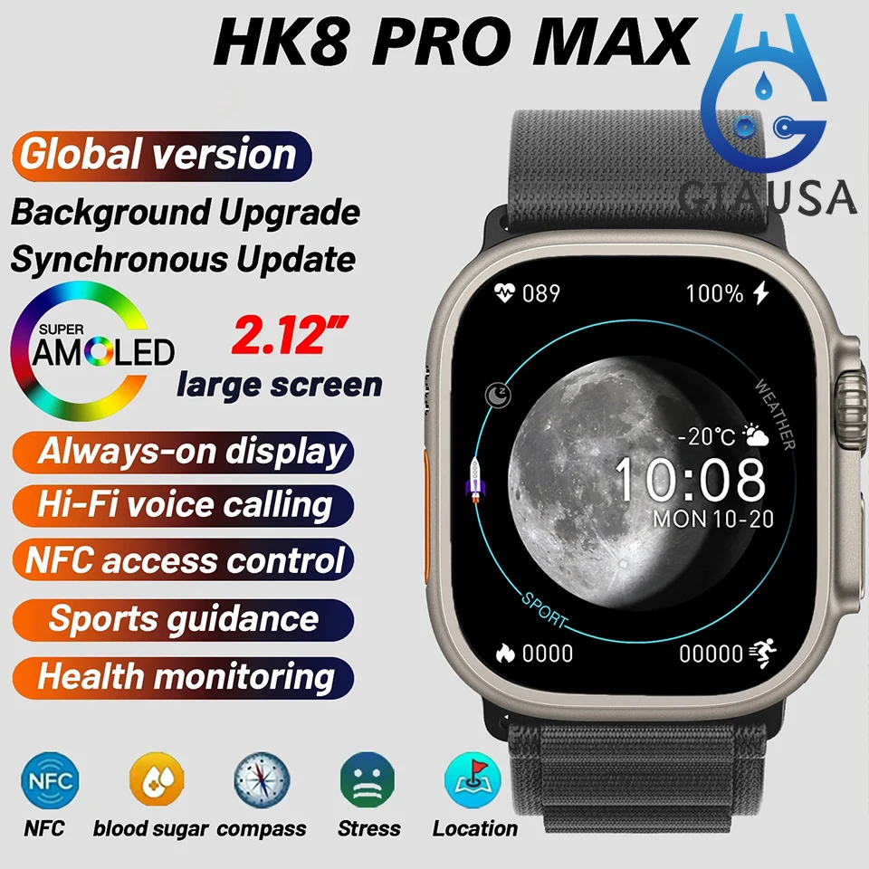 

2023 NEW Smart Watch Ultra Men Women Smartwatch Bluetooth Calls Temperature Measuring Health Monitoring Wireless Charging 49mm