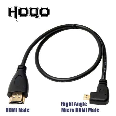 Кабель Micro HDMI на HDMI, 90 градусов, 50 см/150 см