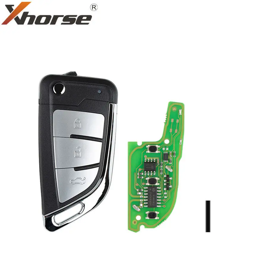

1 шт. Xhorse XEKF21EN VVDI супер пульт дистанционного управления для BMW стиль 3 серебряные кнопки Тип ножа