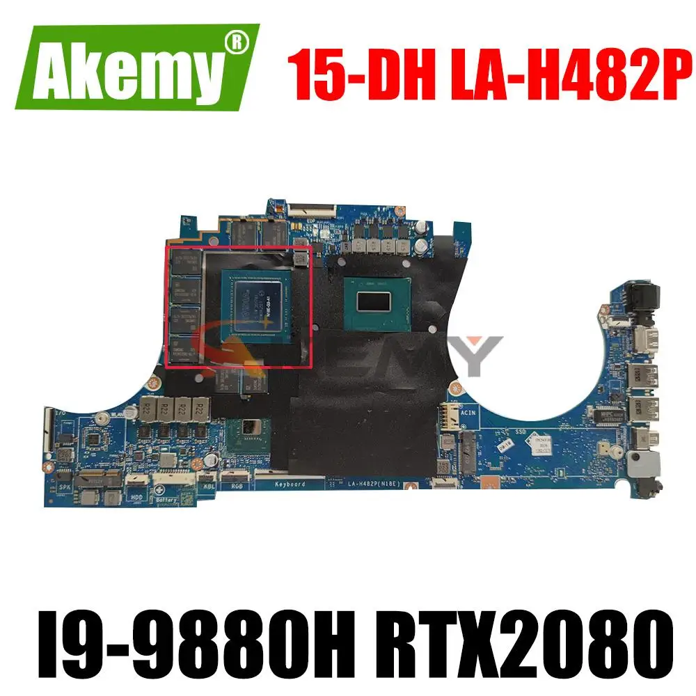 

Материнская плата для HP 15-DH I9-9880H CPU RTX2080, графическая карта стандарта 100%