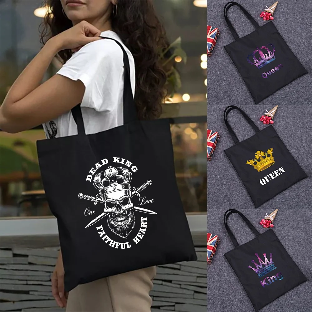 

Women canvas Shopping Bag Environmental Storage Handbag Female Foldable Canvas Cloth Shoulder Bag Reusable Eco Grocery Totes