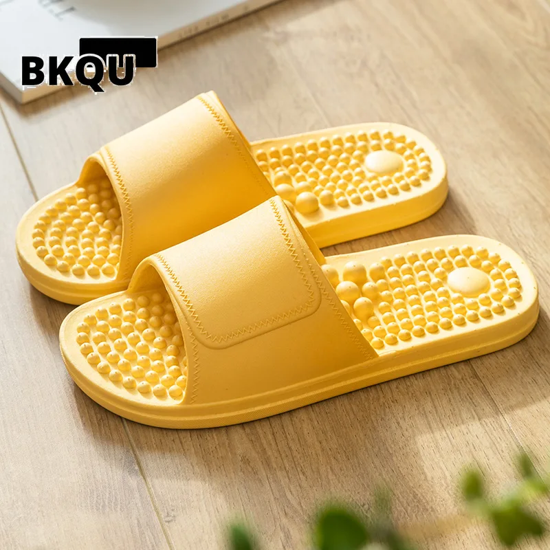 

Массажные шлепанцы унисекс, Нескользящие сандалии с мягкой подошвой, однотонные, для дома и ванной комнаты, для мужчин и женщин, 2022