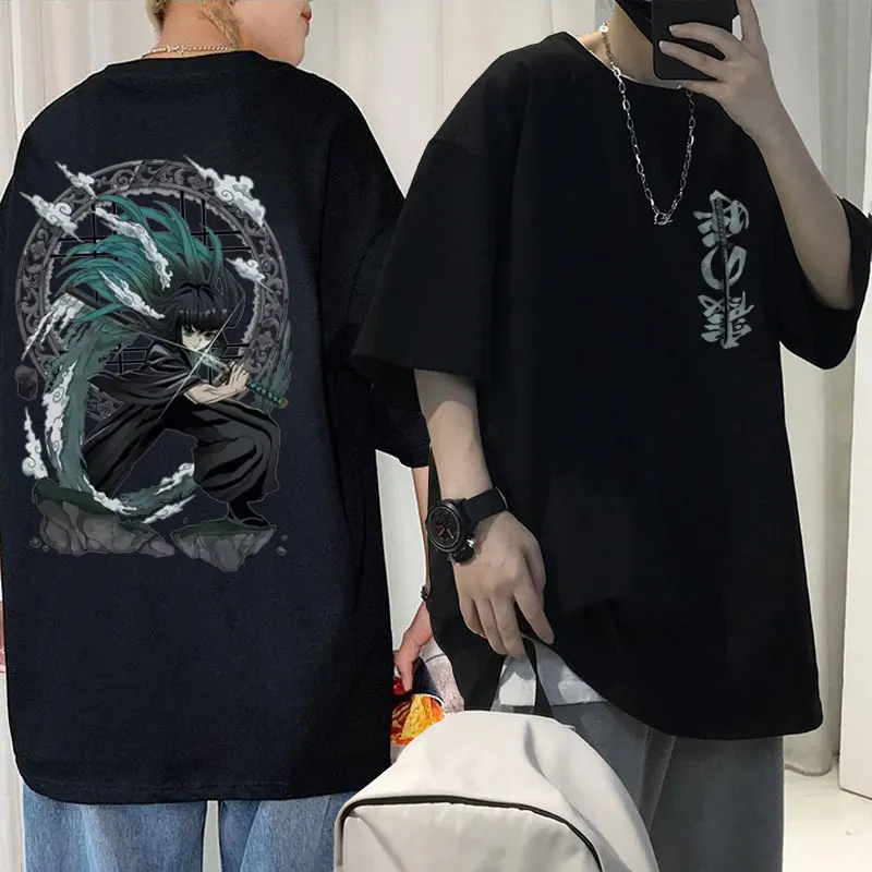 

Japanese Anime Demon Slayer Tokitou Muichirou Print Graphic T Shirts Men Women Fashion Manga T-shirt Male Pure Cotton Tshirt