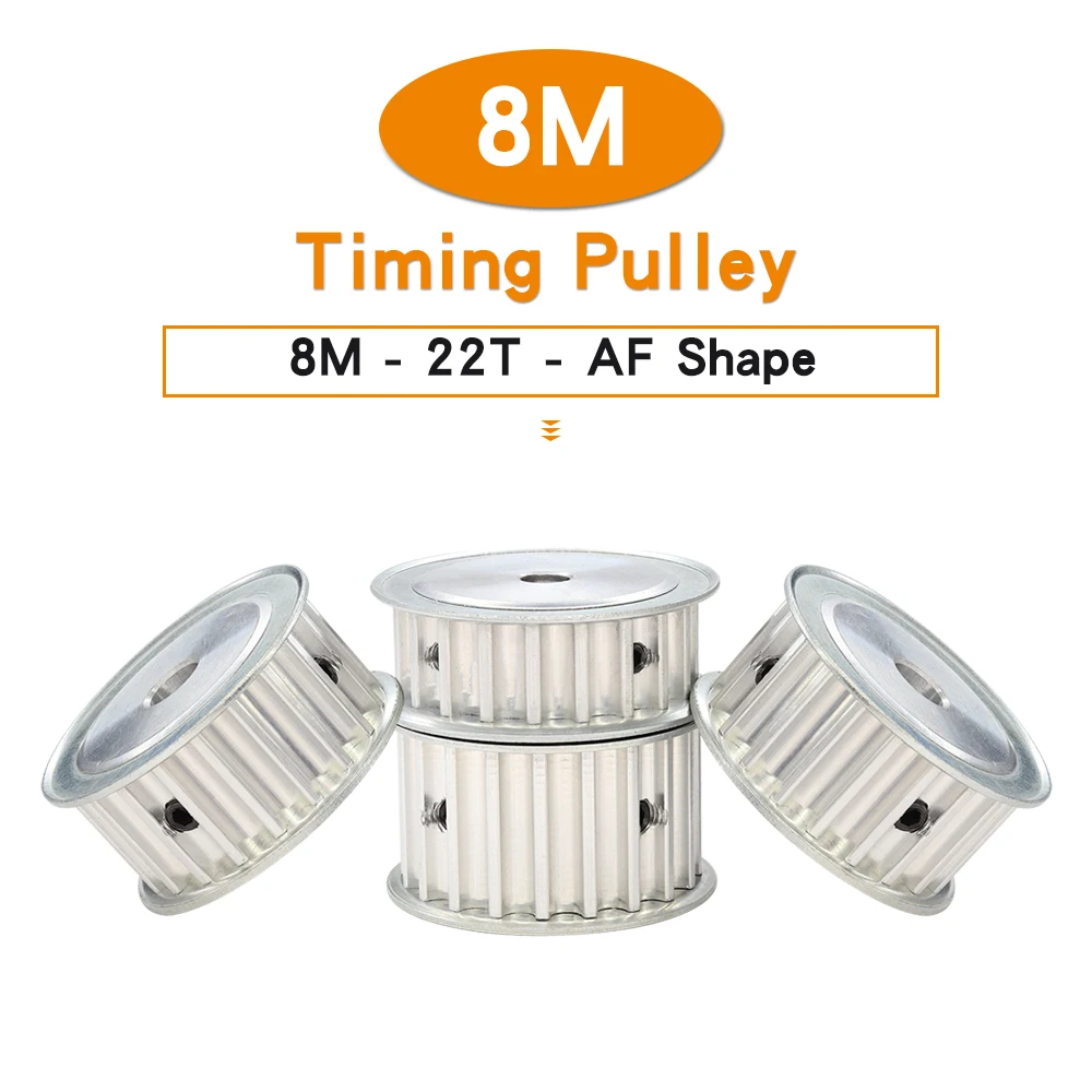 

8M-22T Electric Motor Pulley Bore 8/10/12/14/17/18/19/20 mm Alloy Wheels Teeth Pitch 8 mm For 8M Rubber Belt Width 15/20/25 mm