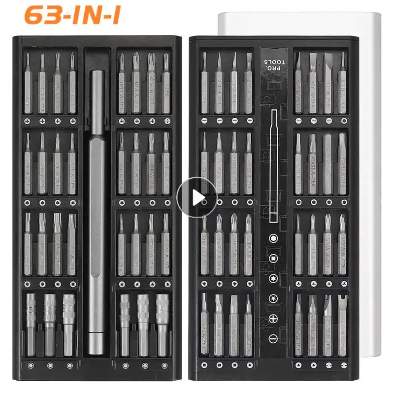 

Набор отверток 63 в 1, набор магнитных отверток, прецизионные звездообразные шестигранные бит Phillips для телефона, ручные инструменты для ремо...