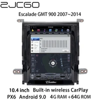 zjcgo car multimedia player stereo gps radio navigation px6 navi android 9 screen for cadilla escalade gmt 900 20072014