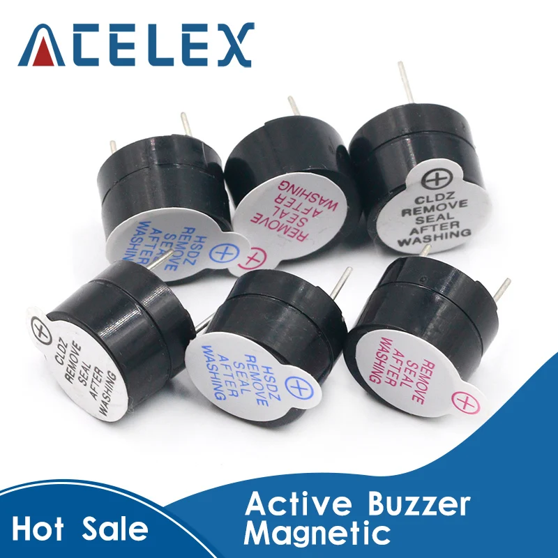 

10pcs 5v Active Buzzer Magnetic Long Continous Beep Tone 12*9.5mm