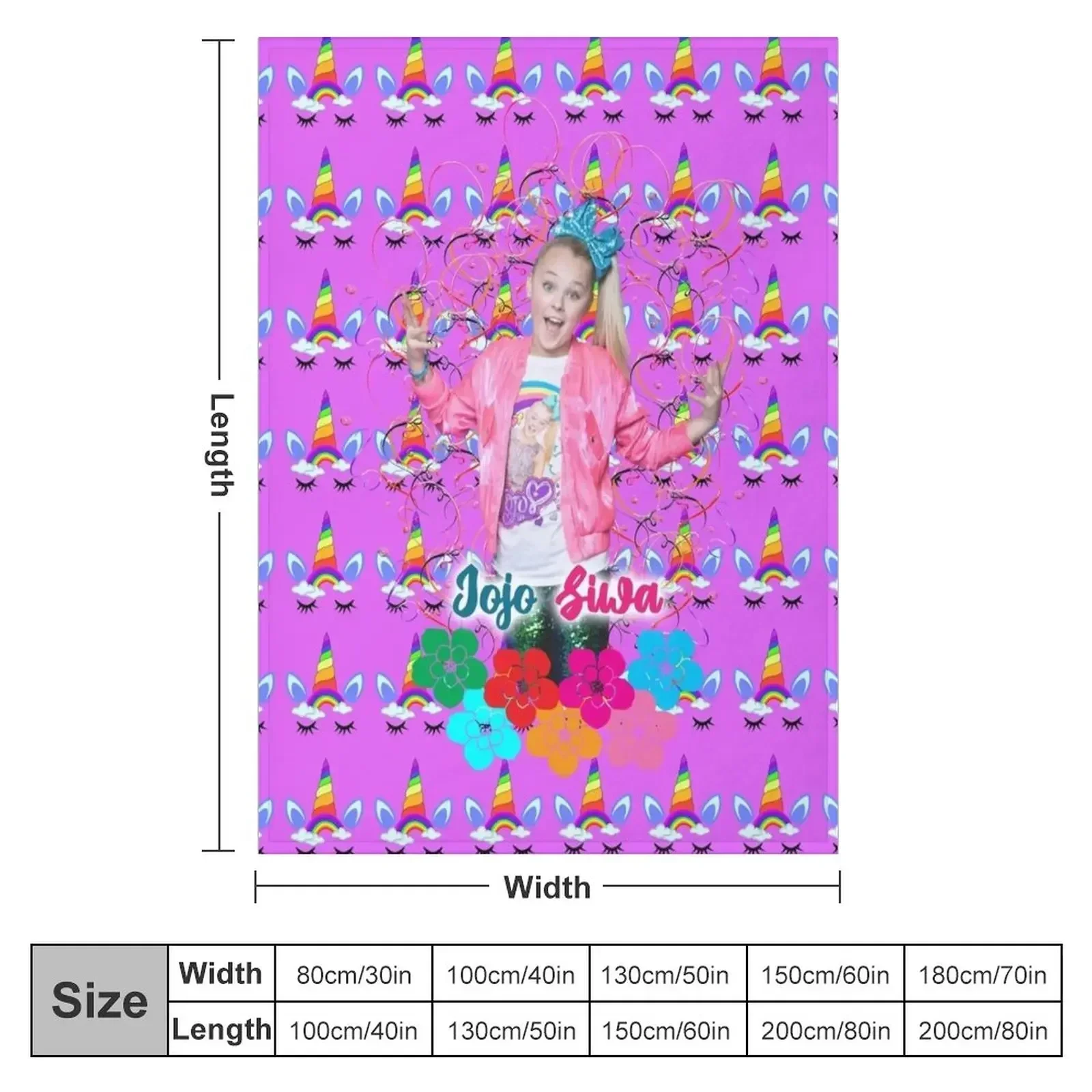 Одеяло jojo siwa роскошные милые одеяла на заказ