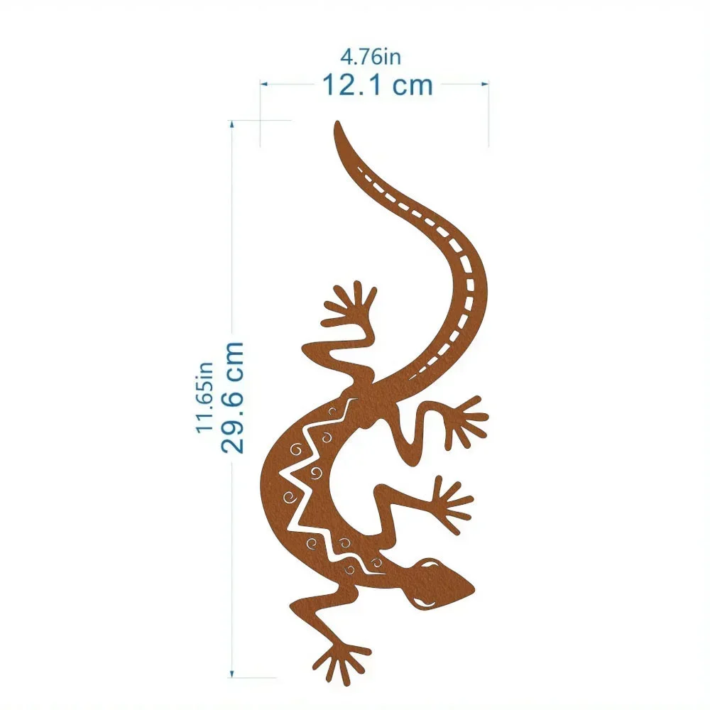Очаровательное украшение на стену из металлического геккона 1 шт. — принесите