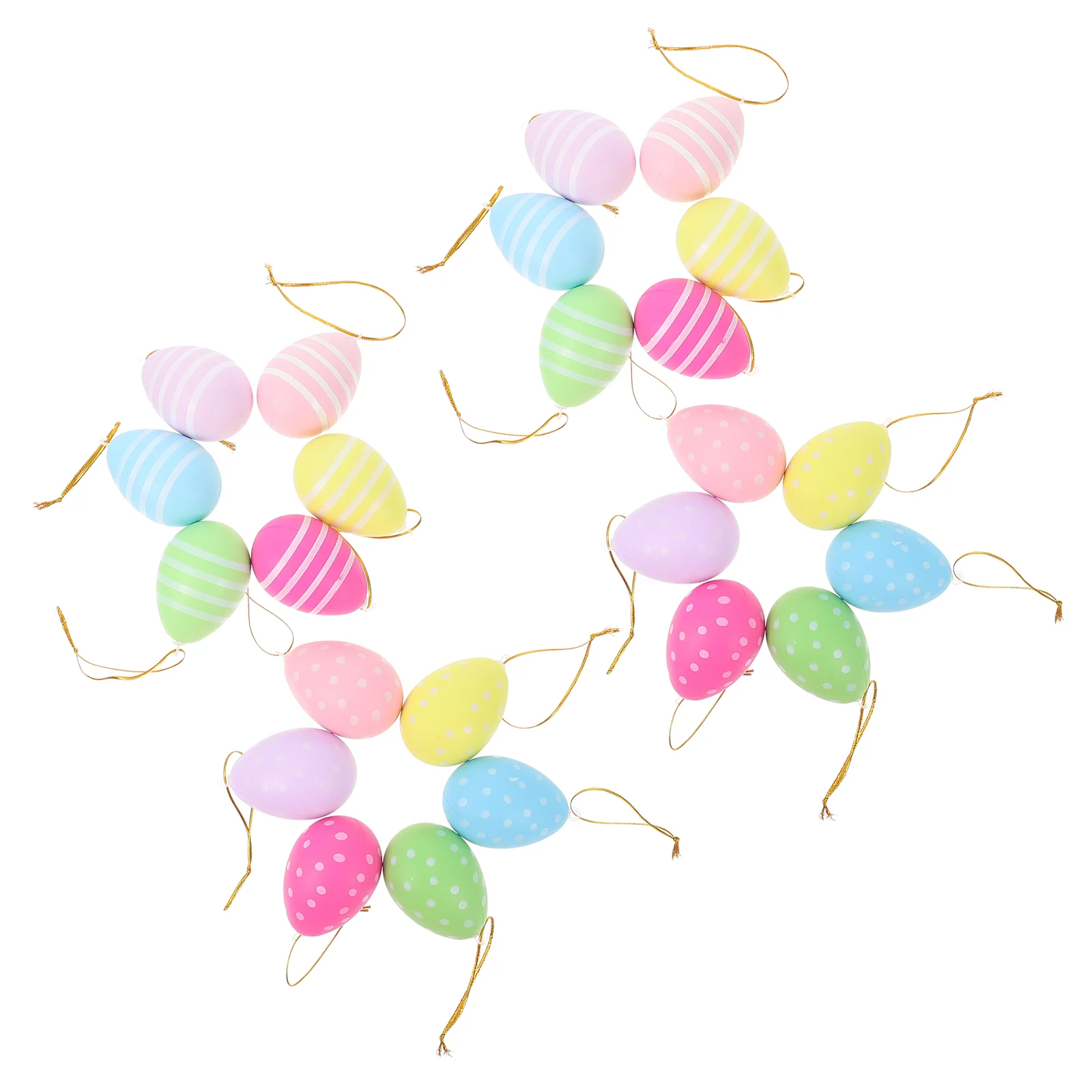 

24pcs Colorful Eggs Egg Tree Ornaments Eggs Decor Decorations Egg