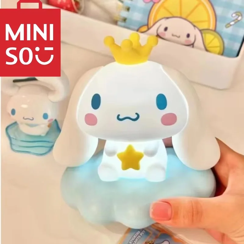 Анимация Sanrio Kuromi Kawaii светящиеся облака лампа Hello Kitty прикроватная светодиодная