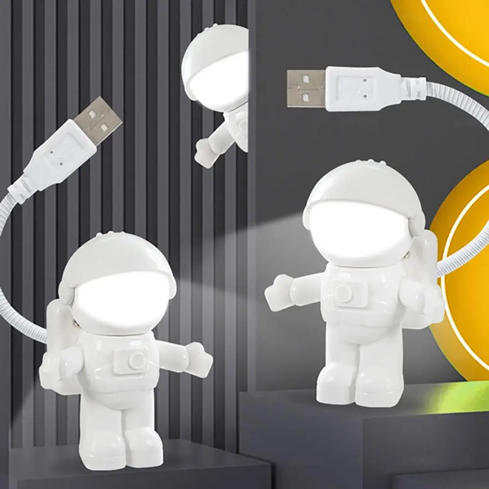 

Ночник в виде астронавта, светодиодсветодиодный Настольная лампа с USB, Гибкая Настольная лампа для чтения, космос, человек-космоавт, компьют...