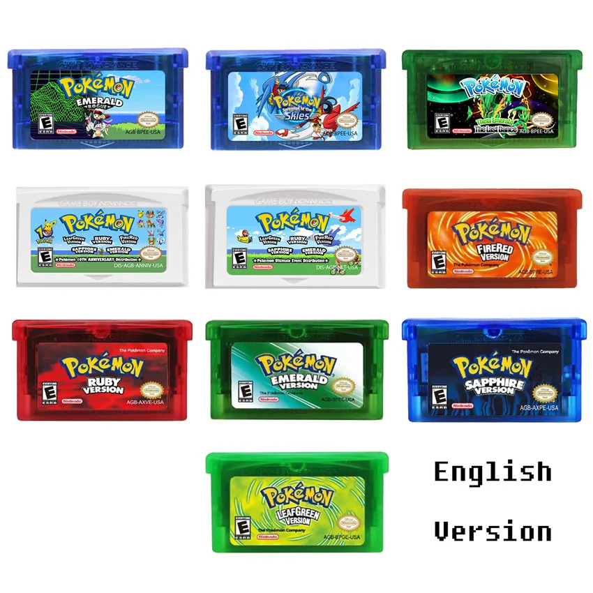 Фото Игровая консоль Pokemon GBA картридж GBA 32-битная видеоконсоль Изумрудный Rogue стран неба тета Изумрудный последний танец №1