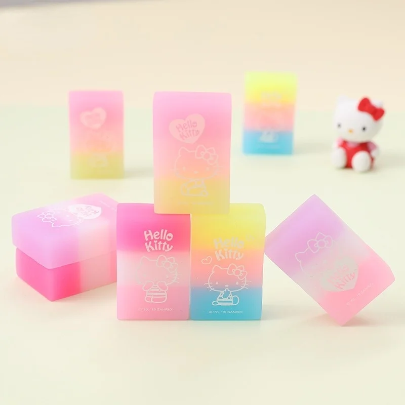 

New Kawaii Eraser KT Transparent Jelly Creative Cartoon Cute Soft and Easy To Wipe Student Rubber School Supplies Stationery
