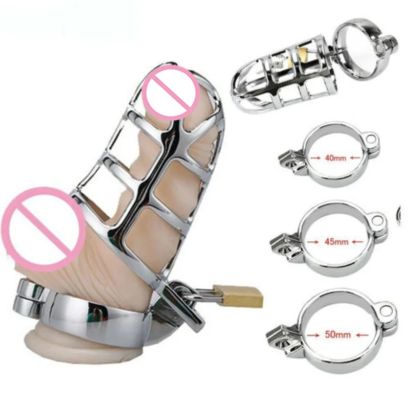 

BDSM Locking Cage 2022 Male Stainless Steel Chastity Device Bondage New Restraint Sleeve Restraint Sexy Toys for Man Couples