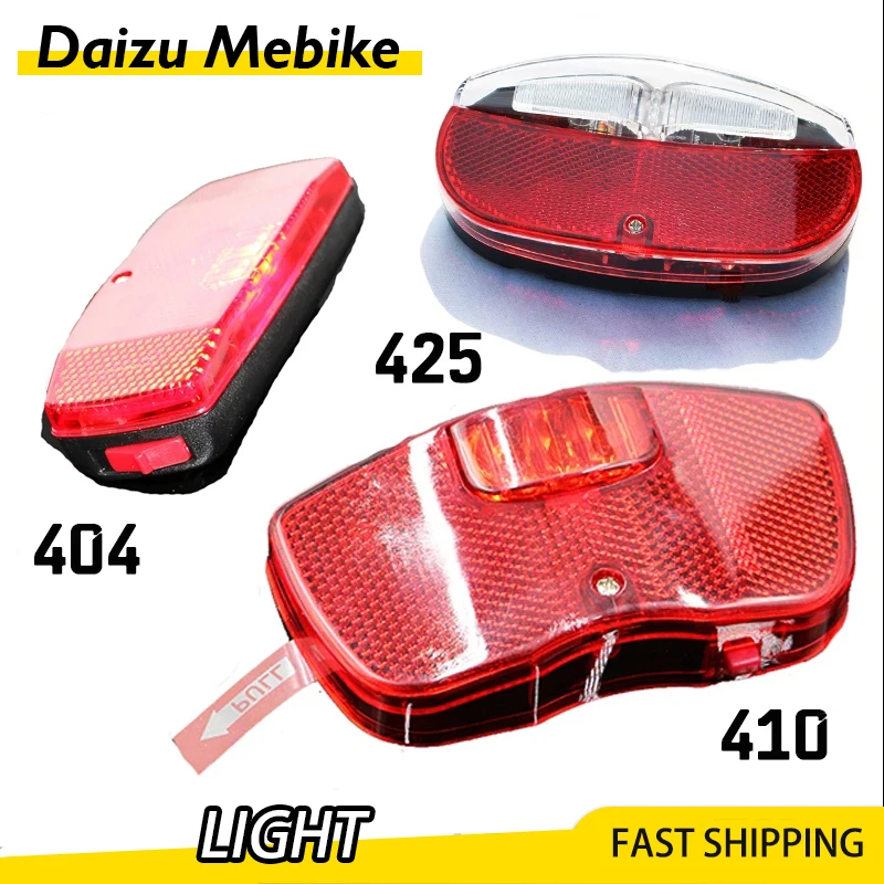 

Bike Rear Light Lamp Taillight on Rear Rack AA Battery Flector Ebike LED Rear Light Safety Warning Bicycle Parts Accessories