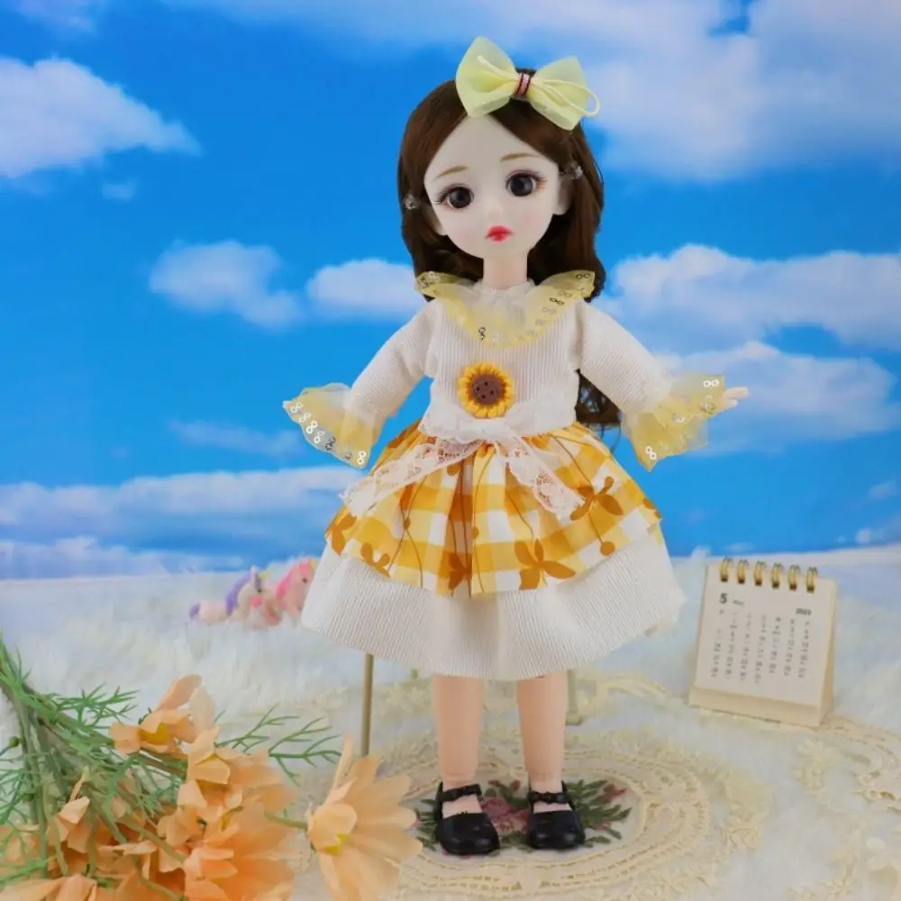 1/6 SD 30 см Bjd Doll с одеждой Привлекательные глаза париком Макияж Принцесса Одеваются