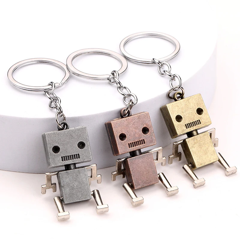 

Creative Movable Robot Keychain Cartoon Pendant Keyring Bag Hanging Accessories