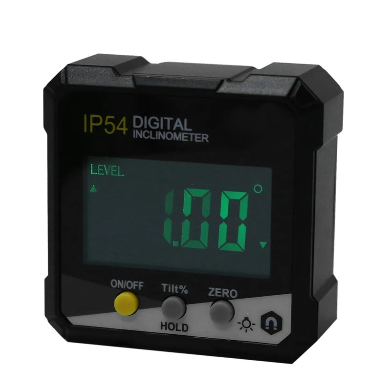 

Digital Inclinometer With Backlight Protractor Slope Meter Angle Ruler Single-Side Magnetic Electronic Goniometer