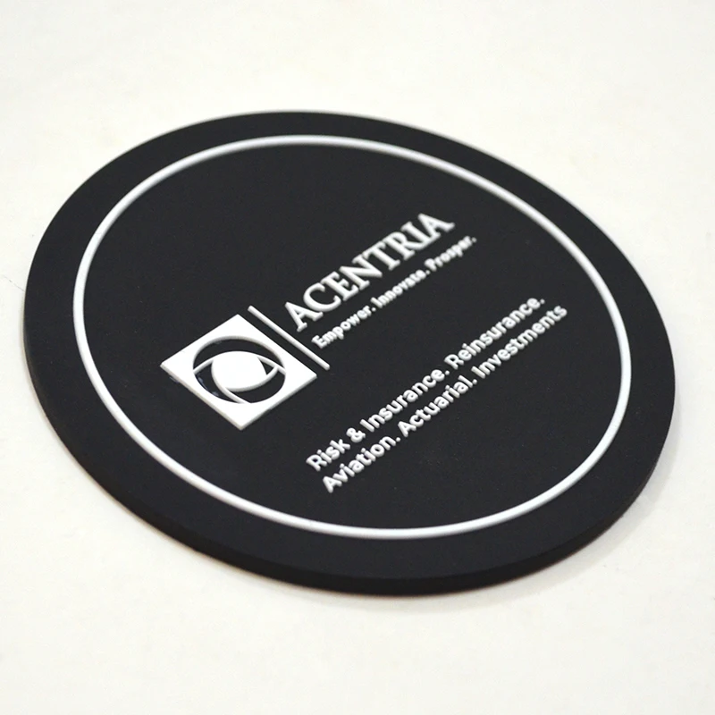 Круглая мягкая ПВХ круглая силиконовая резиновая подставка с принтом на заказ