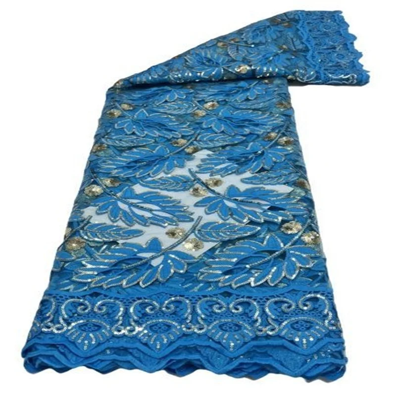

Новейшая французская Тюлевая кружевная ткань небесно-голубого цвета, Высококачественная нигерийская Свадебная вышивка с блестками, африк...