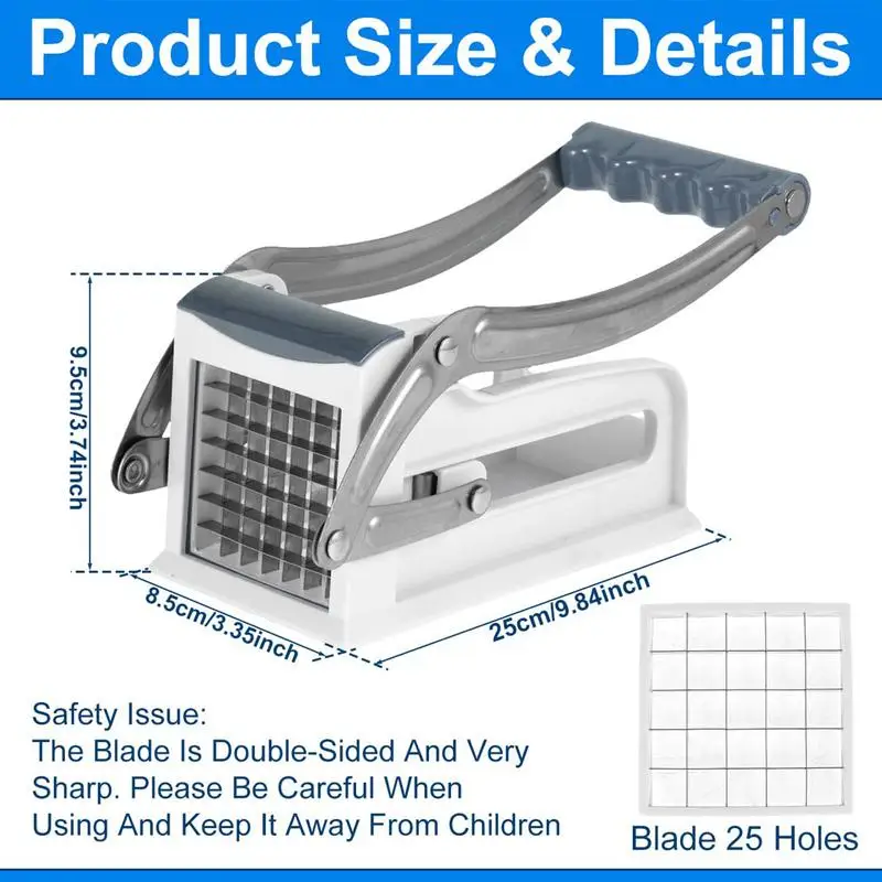 Резак для картофеля многофункциональный резак фри с 25/49 отверстиями из твердой