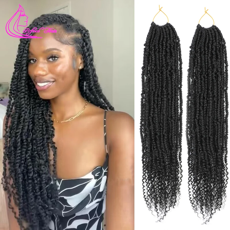 14 22-дюймовые длинные предварительно заплетенные/сккрученные волосы Passion Twist