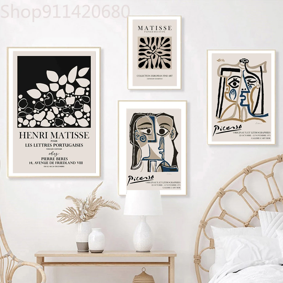 Абстрактные постеры Matisse Picasso с изображением листьев голубей в скандинавском