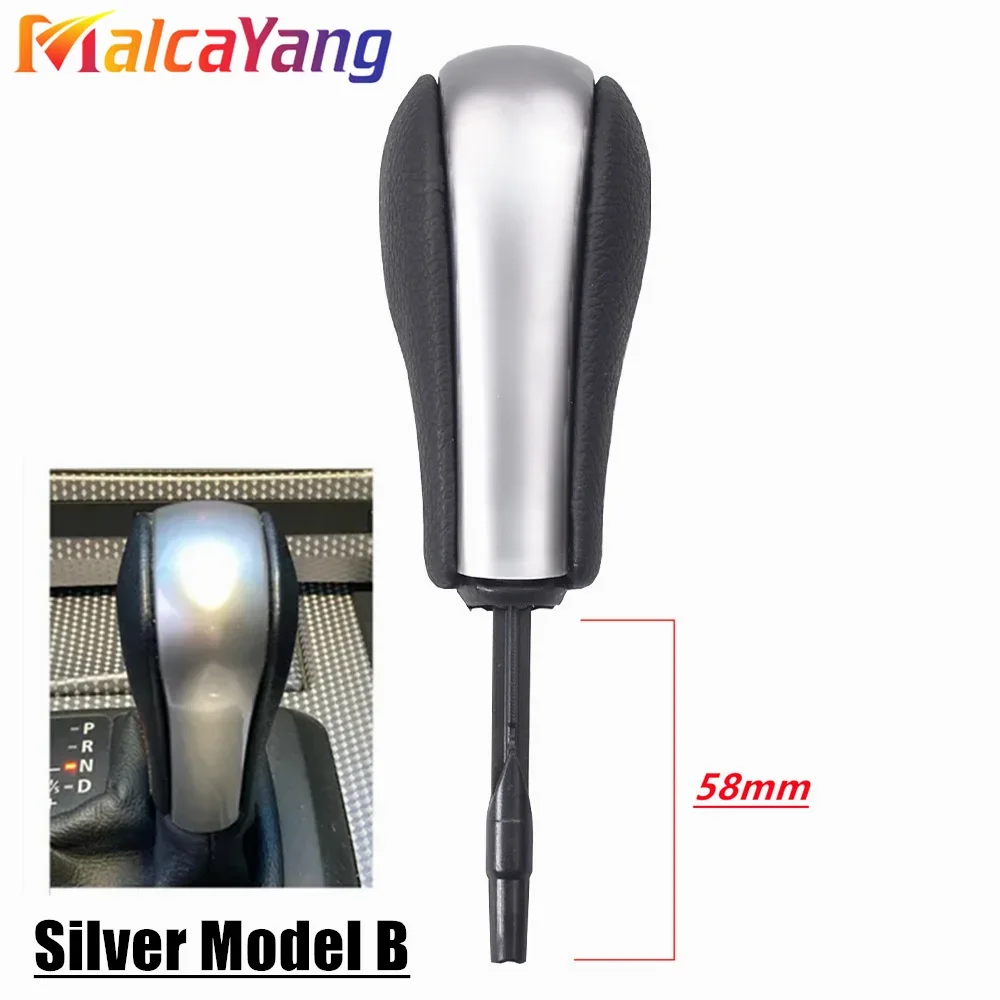 

Ручка рычага автоматического переключения передач из искусственной кожи для E39 E46 E53 E60 E61 E63 E64 E83 E81 E82 E87 E90 E91 E92 E93 Стайлинг автомобиля