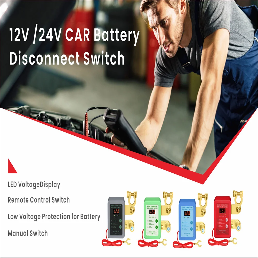 240A Kill Switch 12V Дистанционный выключатель аккумулятора со светодиодным дисплеем