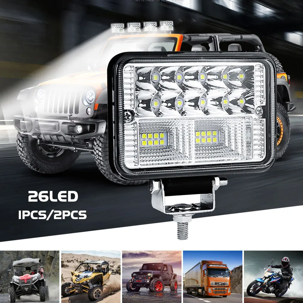 3-дюймовые 4X4 ходовые огни для автомобилей 78 Вт 26 Светодиодная панель квадратные прожексветодиодный светодиодные фары для внедорожника для грузовика внедорожника ATV автомобильные аксессуары