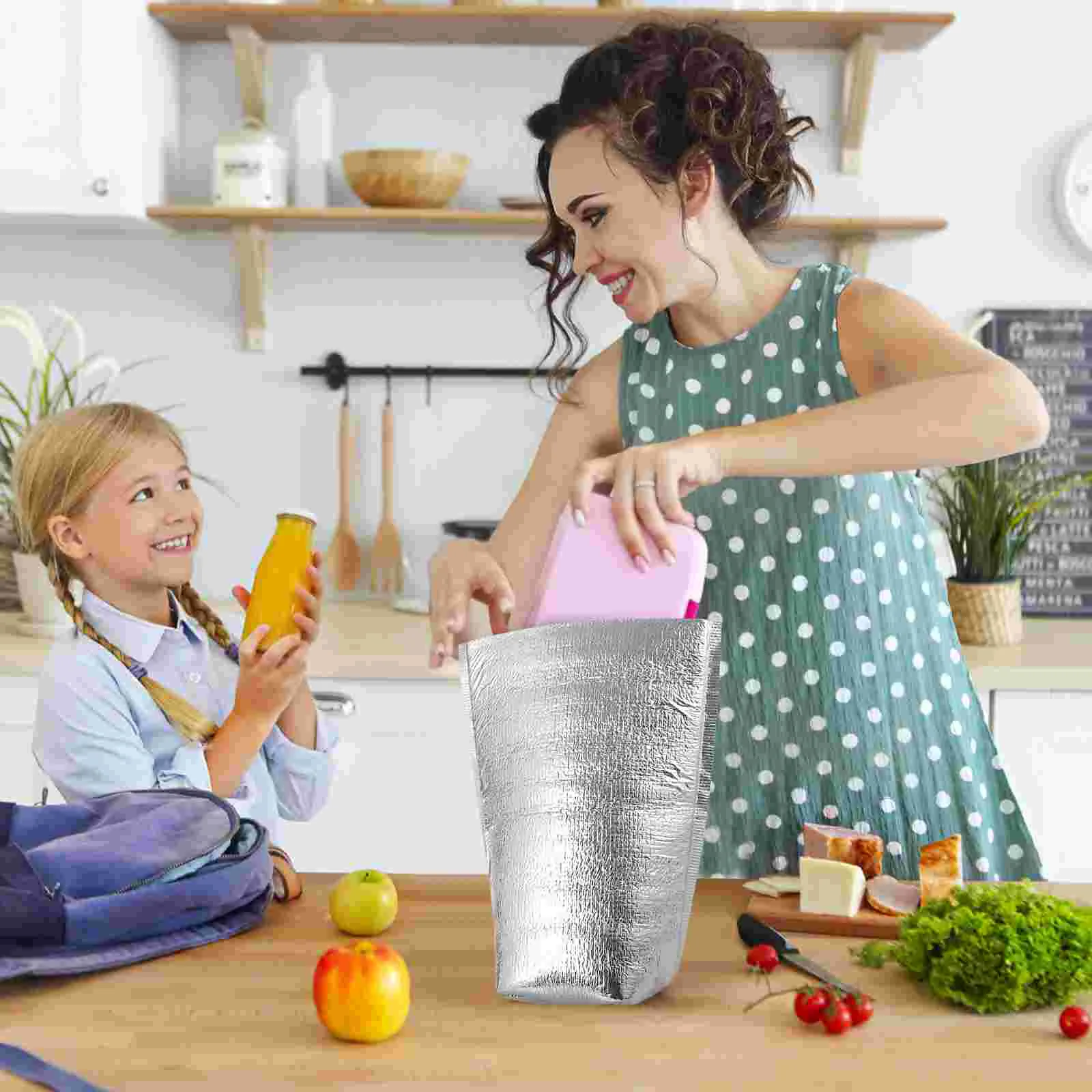 

Insulated Bags Bag Thermalsmall Cooler Lunch Aluminum Pouches Disposable Picnic Foiltravel Snack Mini Pouch Camping
