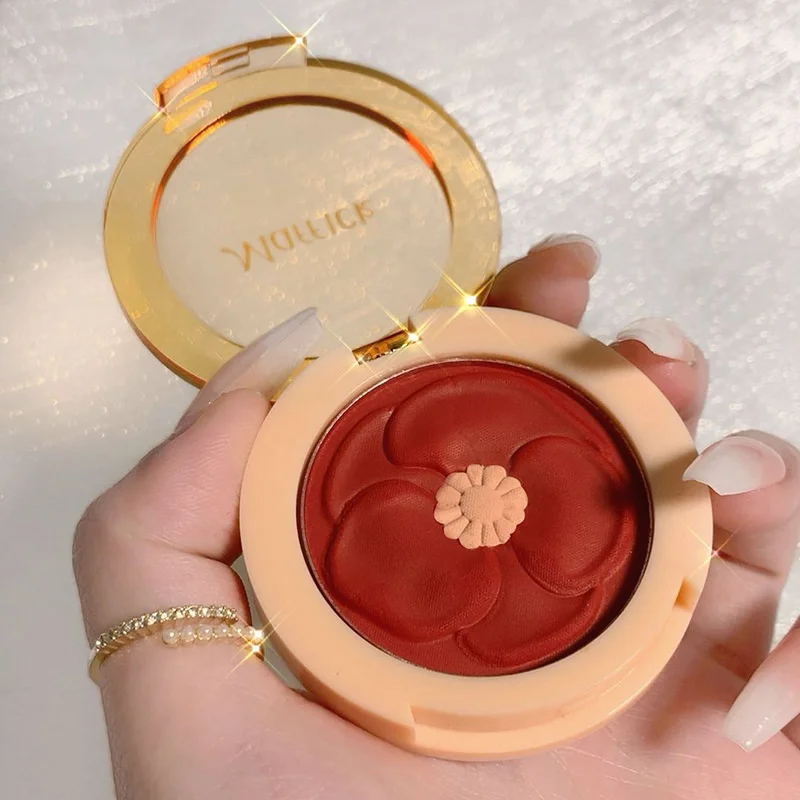 

Double Color Blush Powder Fine Skin-friendly Brighten Skin Tone High Value Makeup Lazy Blush Palette Free Blush Brush