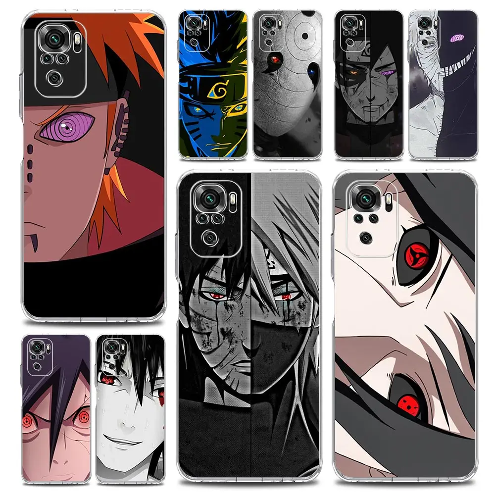 

Naruto Uchiha Anime Phone Case For Xiaomi Redmi Note 11 9S 9 8 10 Pro 7 8T 9C 9A 8A K40 Pro 11T 5G Silicone Clear Cover Coque