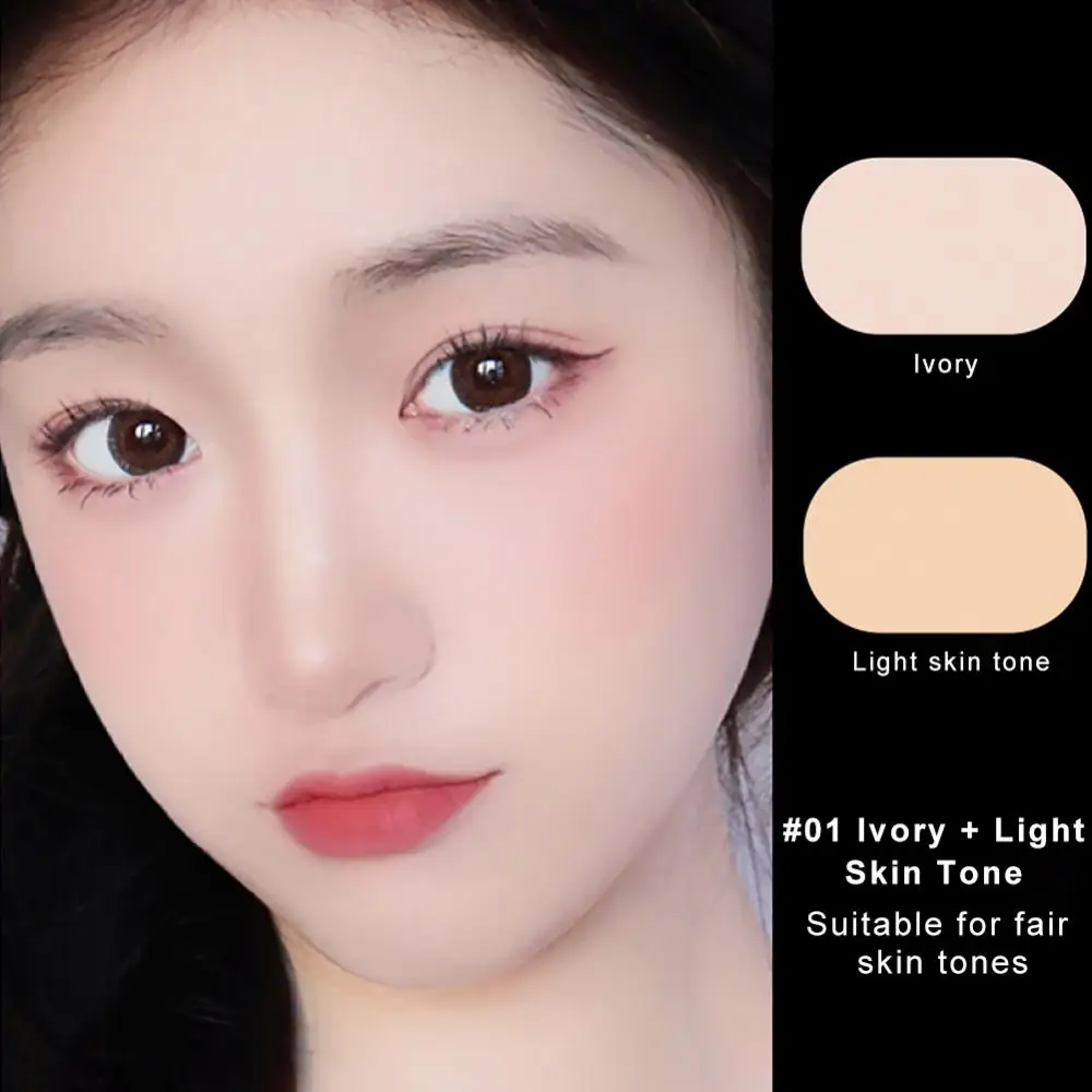 

3-in-1Mineral Face Pressed Powder Concealer Oil Control Natural Foundation Powder Smooth Finish Concealer Setting Powder