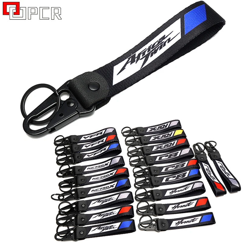 

2022 Motorcycle Embroidery Key Ring Keychain For HONDA Africa Twin CRF 1100 1000L NC750X XADV HORNET CB650R CB500X REBEL VFR