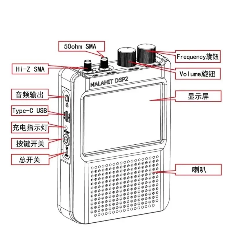 DSP2 Малахит радио SDR Malahit DSP 10 кгц-2 ГГц полный режим подлинный 2 30