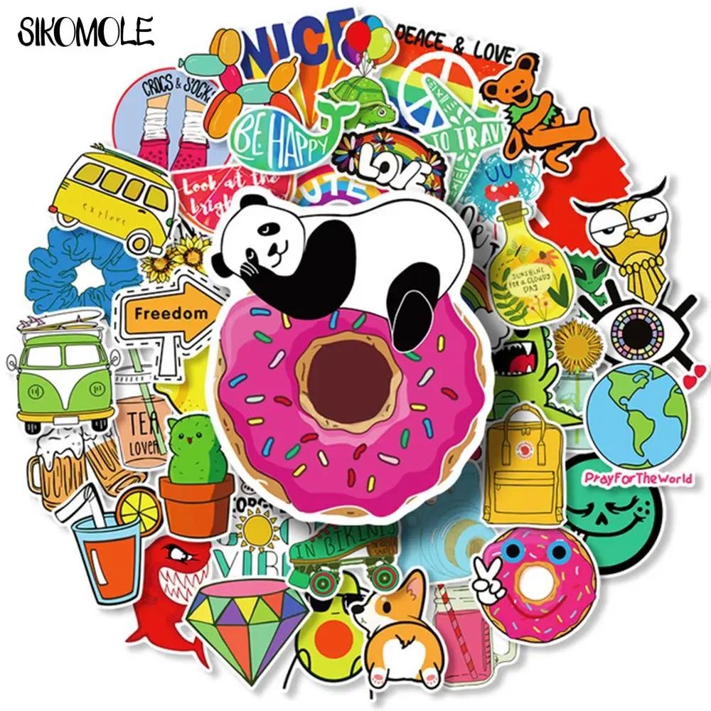 

10/30/50PCS Cartoon Kawaii Girl Stickers For Suitcase Notebook Skateboard Fridge Laptop Classic Toy Decals Graffiti Sticker F5