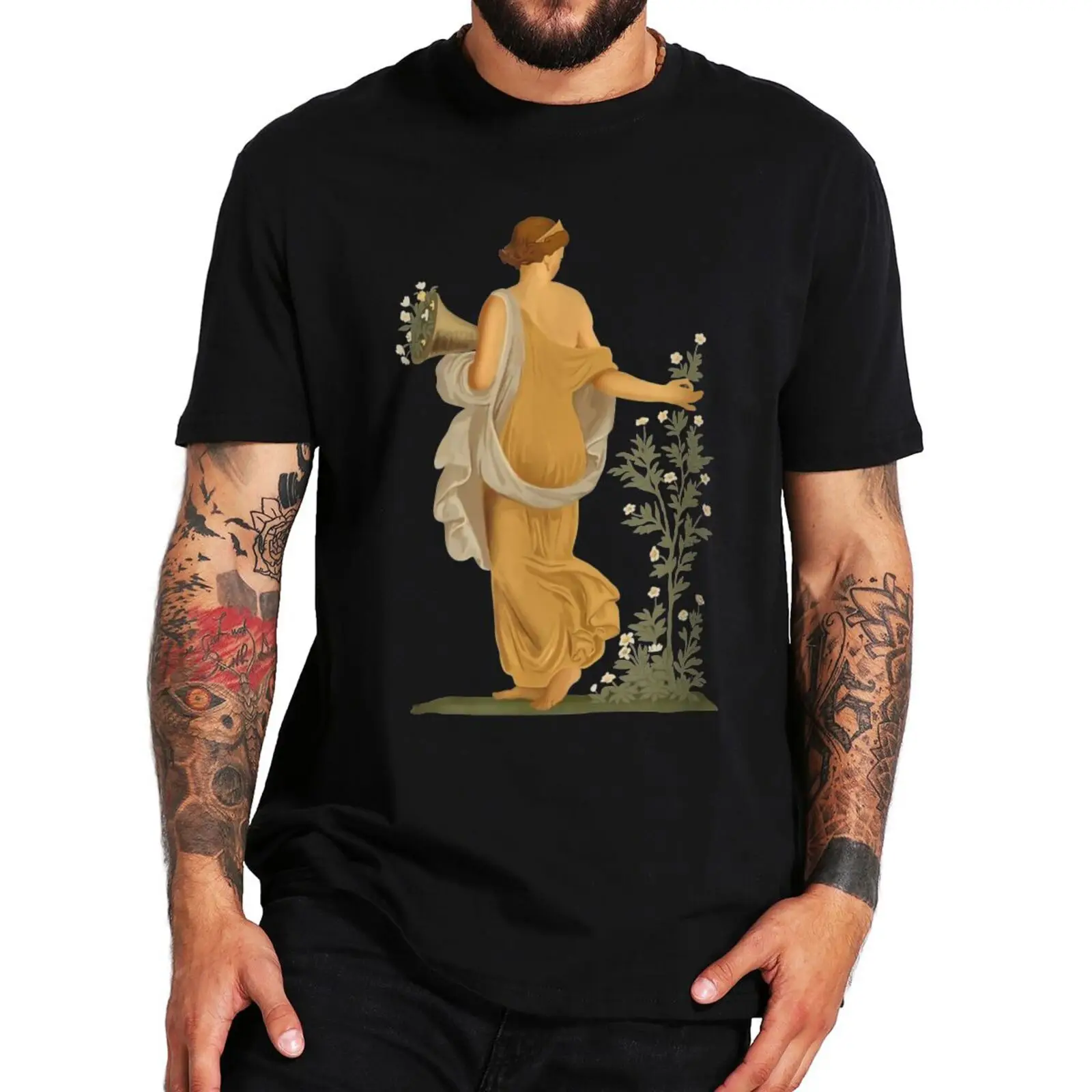 

Весенняя Винтажная Футболка Maiden с изображением встречающих цветов, старинная итальянская чайника варано, дизайнерская футболка в стиле ...