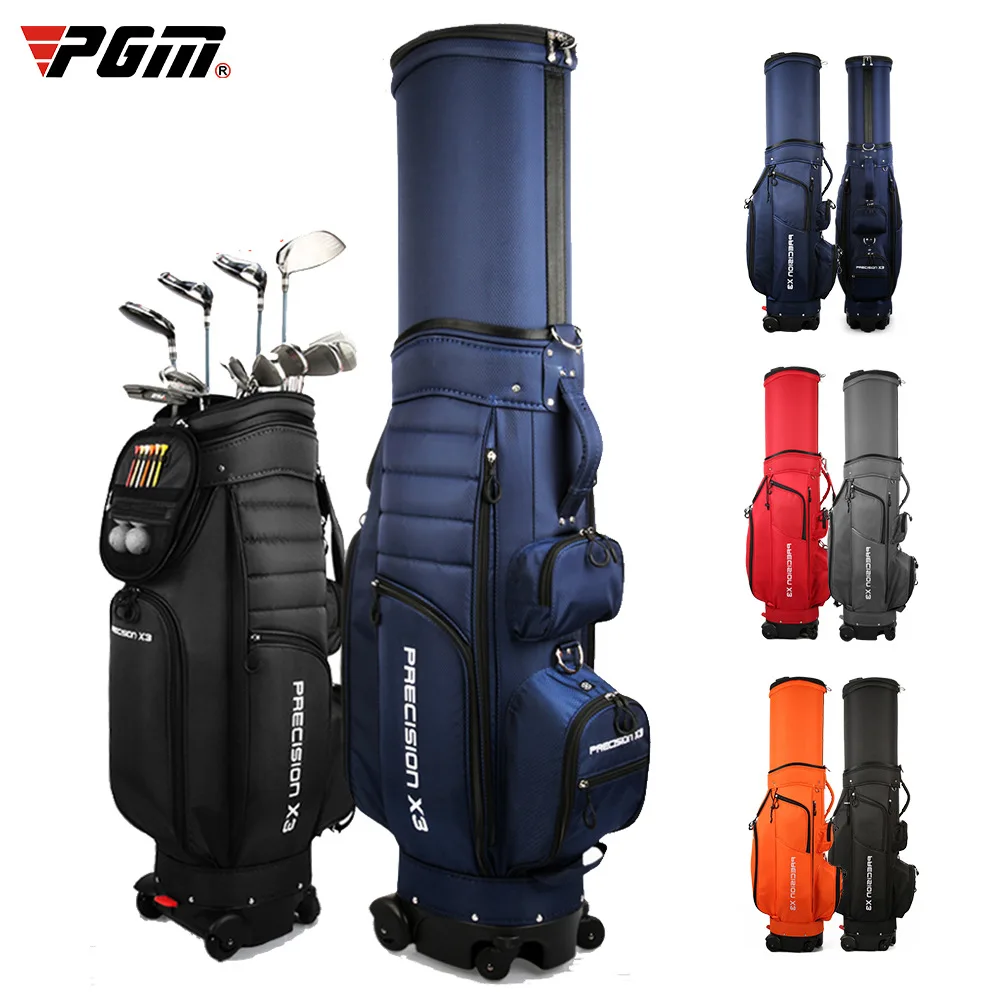 

PGM Four-wheel Golf Bag Men's and Women's Telescopic Bag Can Brake Flat Push Golf Air Bag QB062
