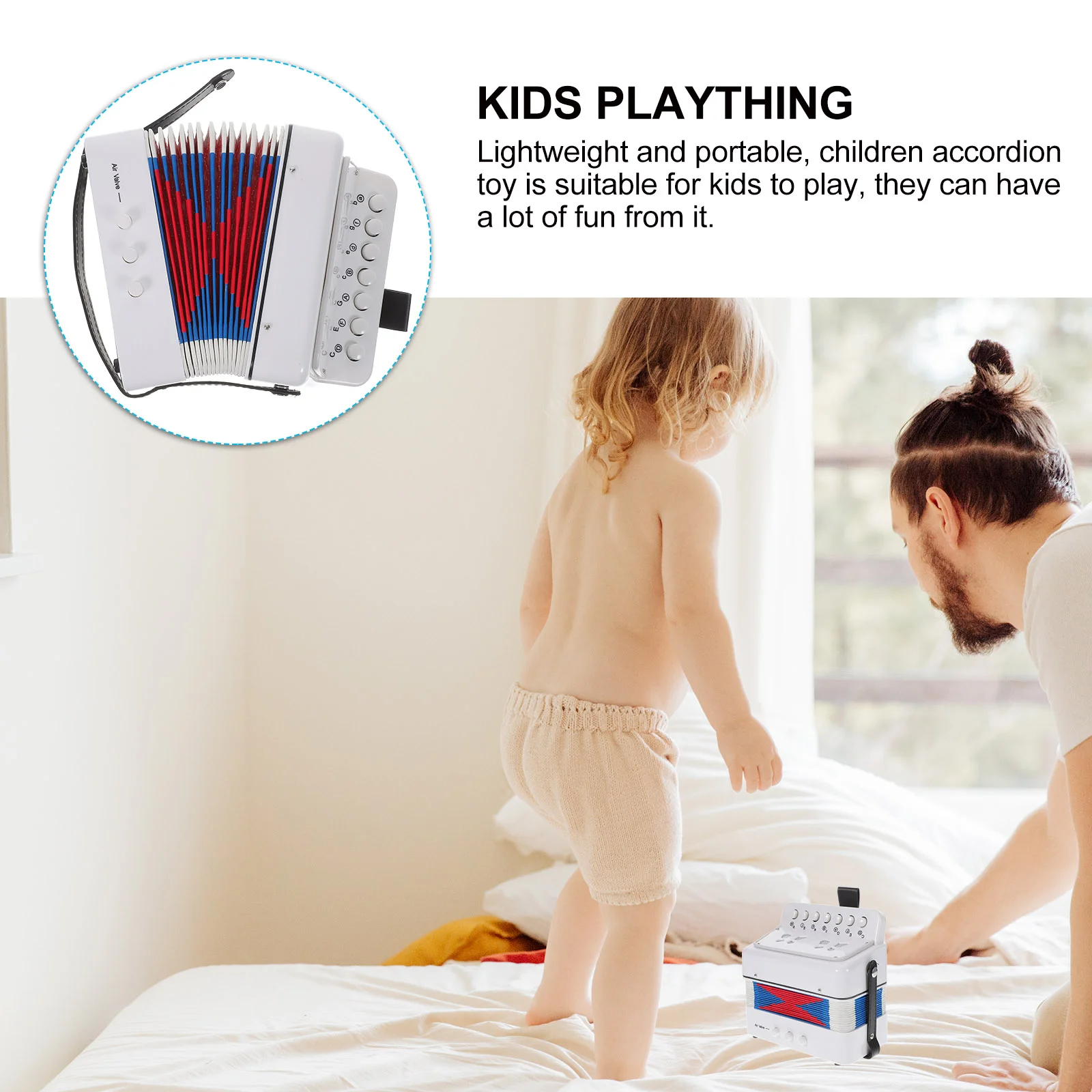 

Children's Accordion Toy Preschool Musical Kids Instrument Keyboards Piano Plaything Performance Gifts Educational Lovely