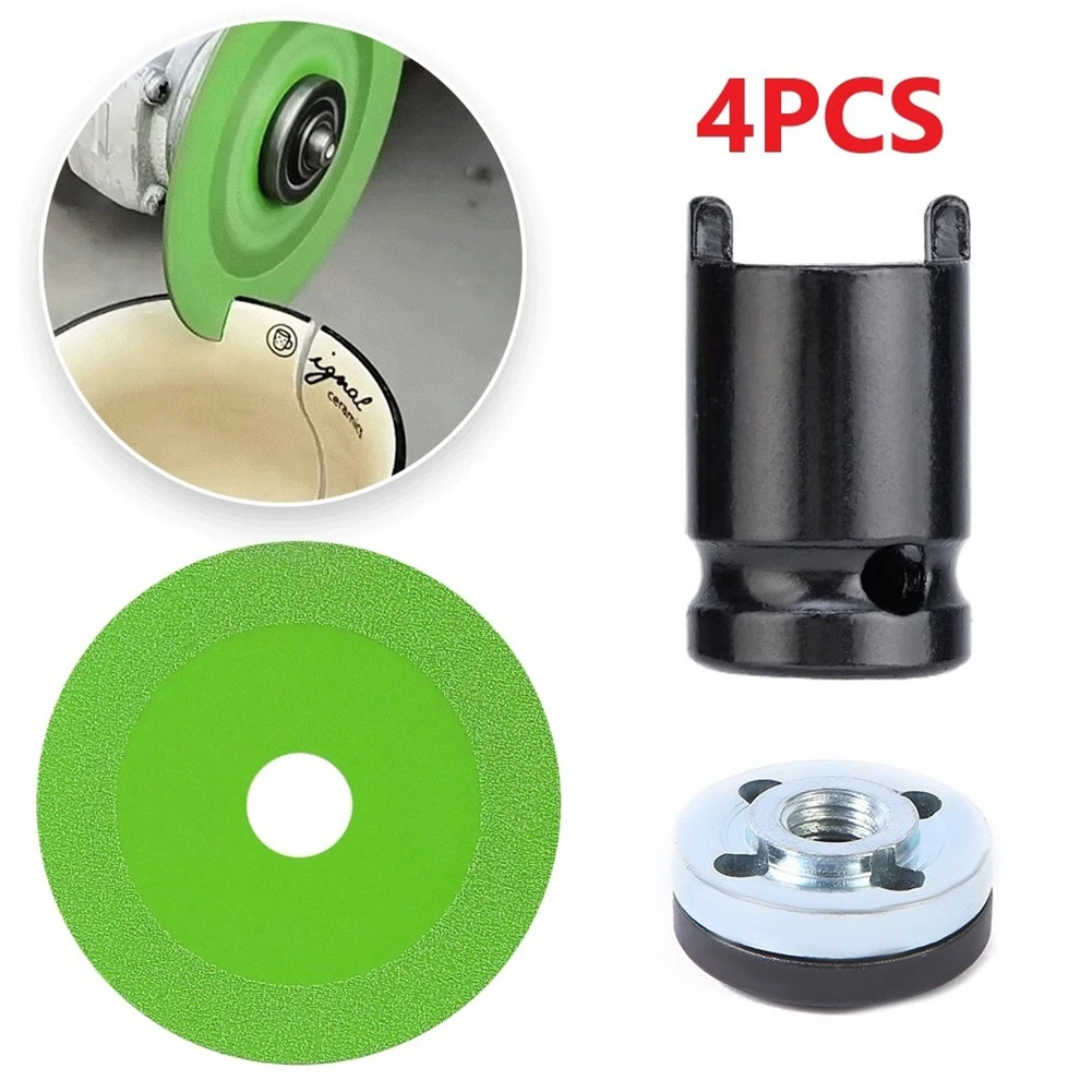 

100mm Glass Cutting Disc With Adapter Set Saw Blade Ceramic Tile Jade Grinding Disc Marble Ceramic Tile Polishing Cutting Blade