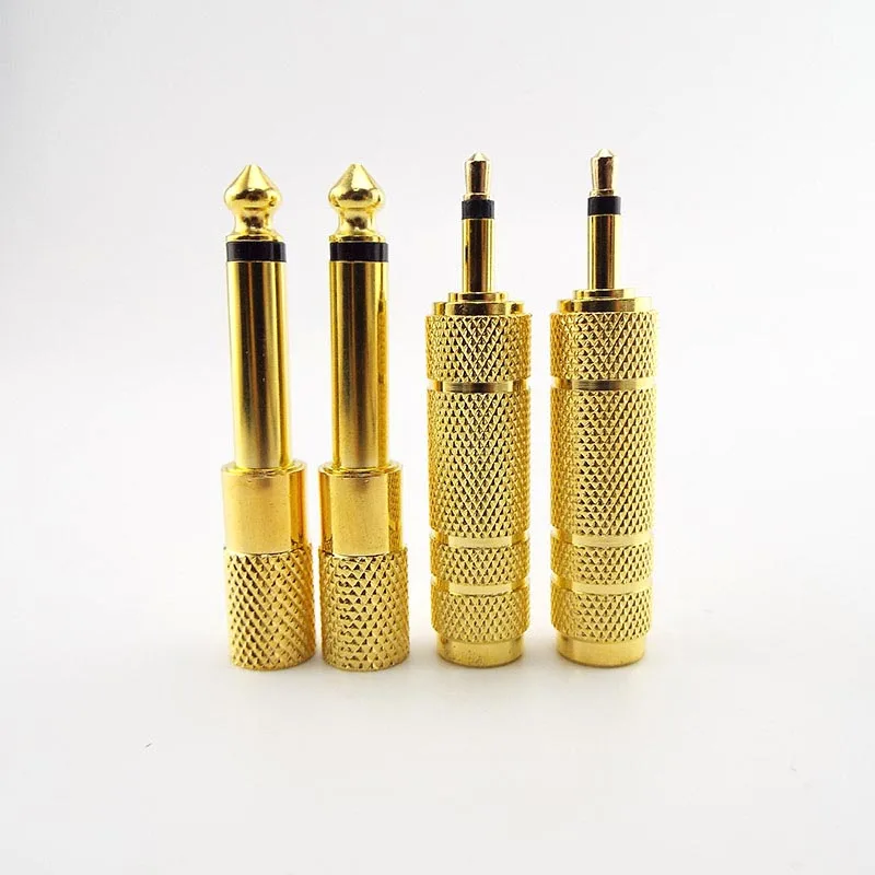 

6.35mm 1/4" mono Male To 3.5mm 1/8" Female Connector Jack Audio Speaker Mono Terminal Plug Headphone Adapter Gold Plat