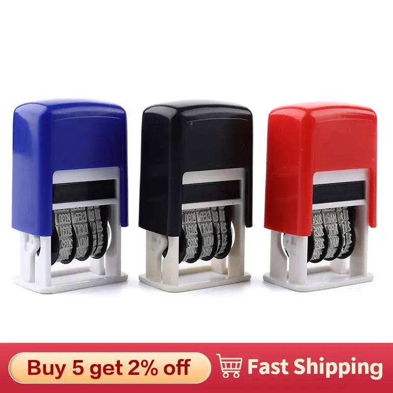 

Planner Date Stamp DIY Handle Account Date Stamps Stamping Mud Set Mini Self-Inking Stamps For Office Supplies Emboss